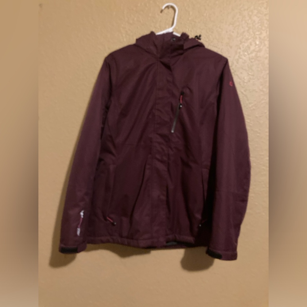 Killtec waterproof winter coat, woman’s size 12 in burgundy.